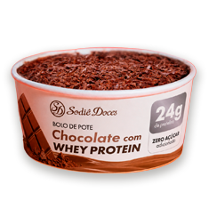 Bolo de Pote Proteico de Chocolate
