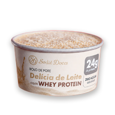 Bolo de Pote Proteico de Leite em Pó