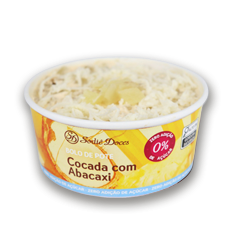 Bolo de Pote Cocada com Abacaxi Zero Adição de Açúcares
