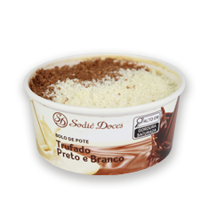 Bolo de Pote Trufado Preto e Branco